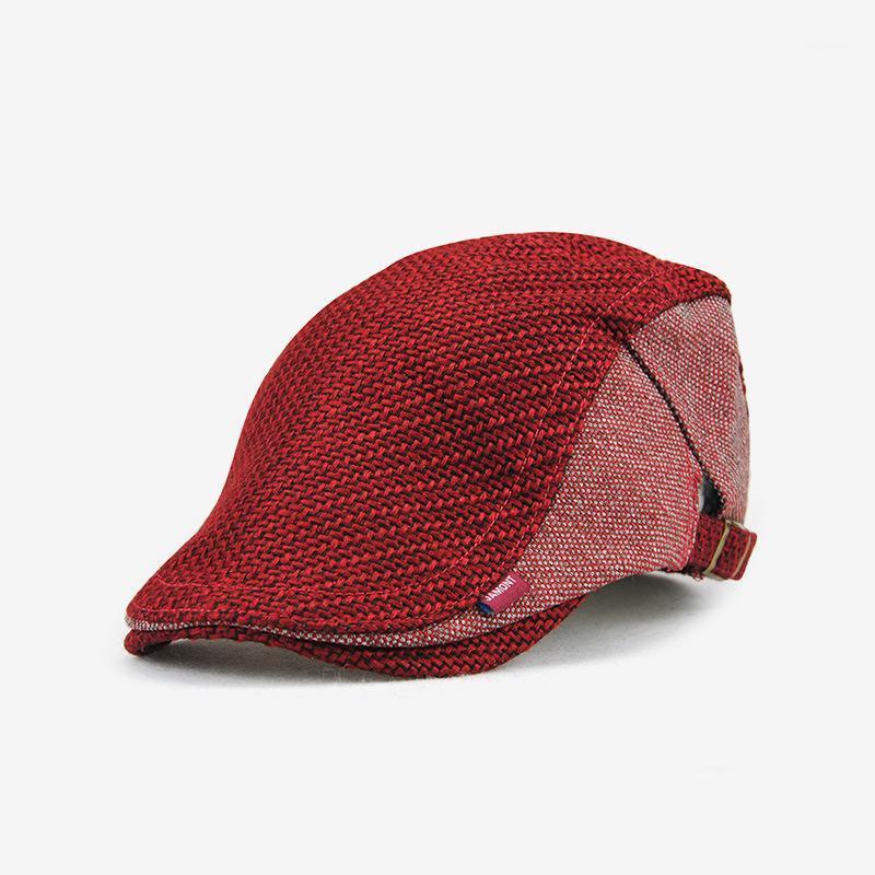 

Winter Hat Berets Women Casual Sun Hat Visor Solid Color1, Jujube red