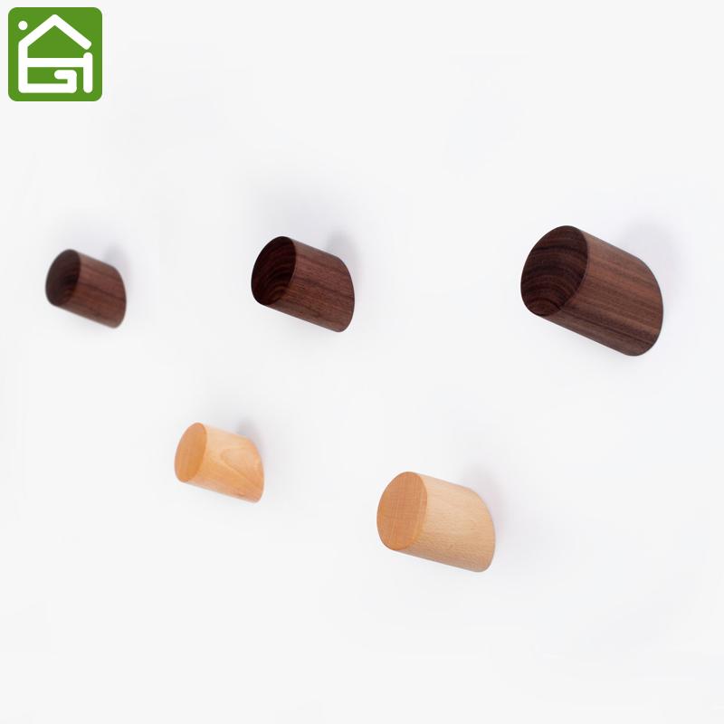 

Heavy Duty Natural Wooden Coat Hooks Vintage Wall Mounted Clothes Umbrella Decorative Organizer Hanger with Screw
