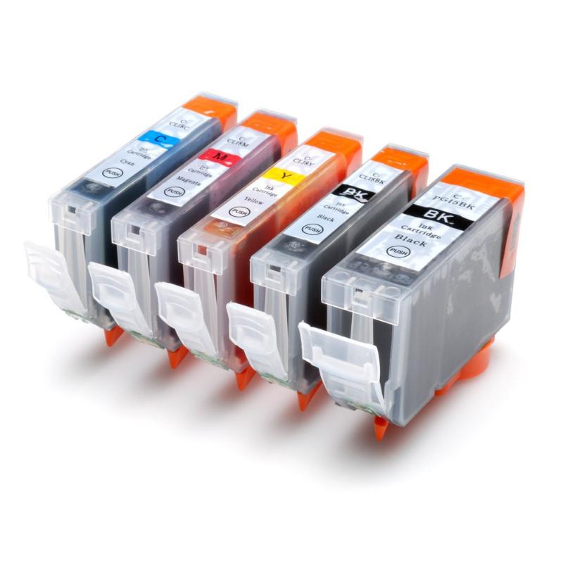 

CISSPLAZA 5PK Compatible ink cartridge for Canon PIXMA IP4300 IP4500 IP4500X IP5200 IP5200R IP5300 MP500 MP600 mp800 PGI5 CLI8