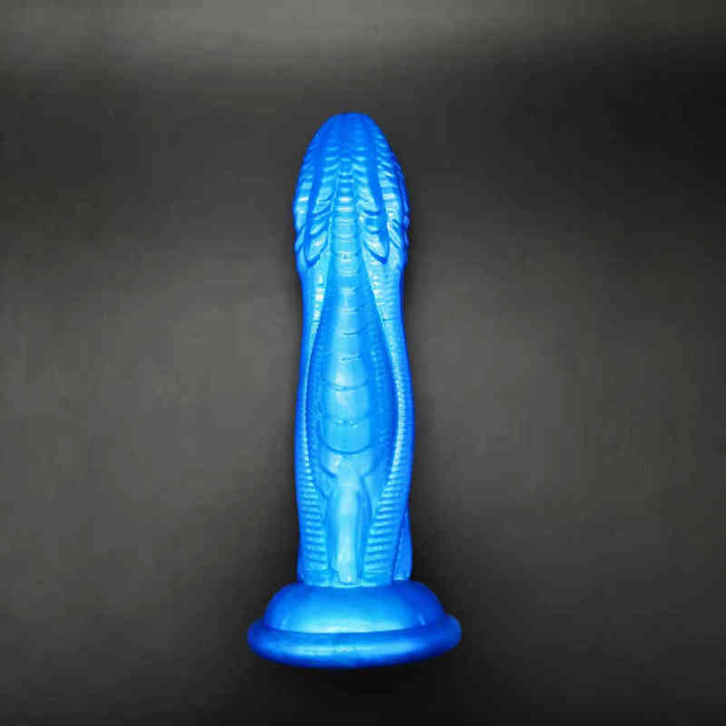 NXY Dildos Adult Sex Toy, Blue Dragon Penis, False Powerful Orgasm Tool, with Suction Cup1210-image-747365243