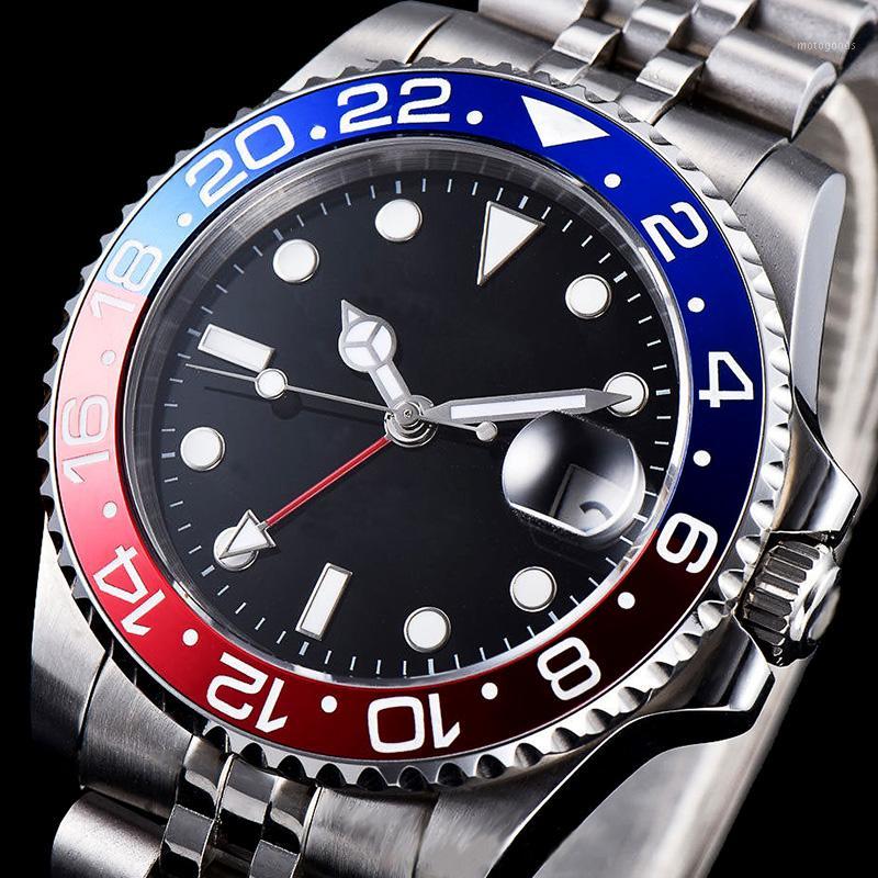 

Watch Men Mechanical watches GMT sapphire crystal male automatic 2020 stainless steel case ceramic bezel luminous1