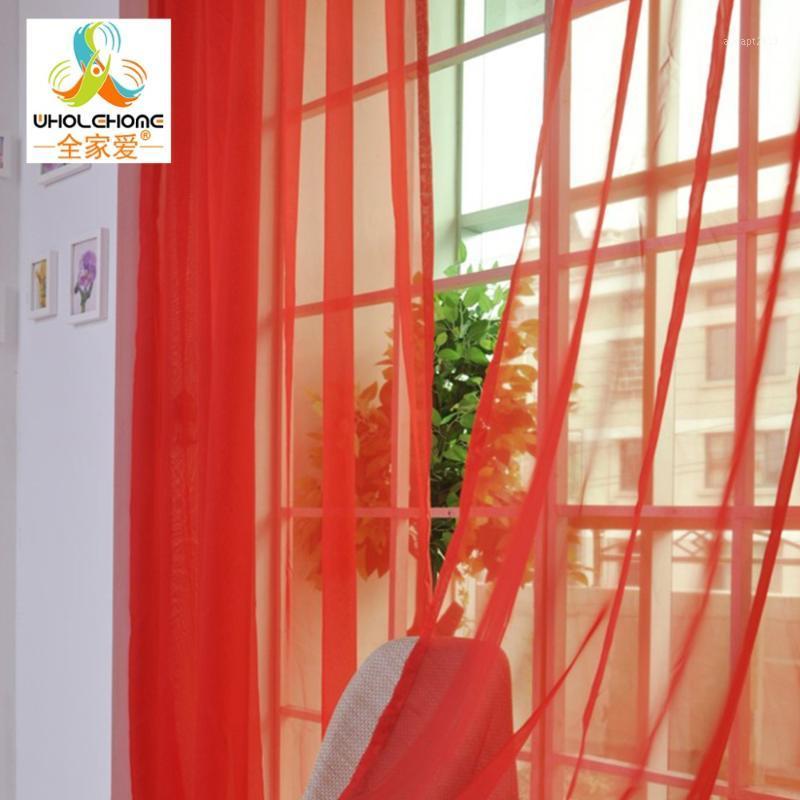 

Window Curtain Panel Rod Pocket Solid Tulle Voile Transparent Elegance Sheer Multicolor For Home Living Room Screening 1PCS/Lot1, 11