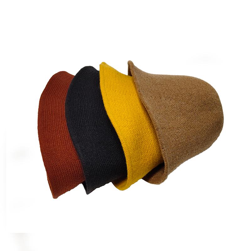 

Beautiful lady octagonal hat casual simplicity female bucket hat wholesale, Black