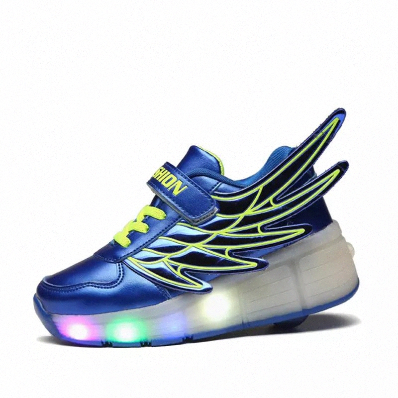 

Roller Skate Tennis Shoes for Kids Boy Girl LED Light Wheel Sneakers with On Wheels Children Boys Girls Glowing Roller Sneakers #Ws9e