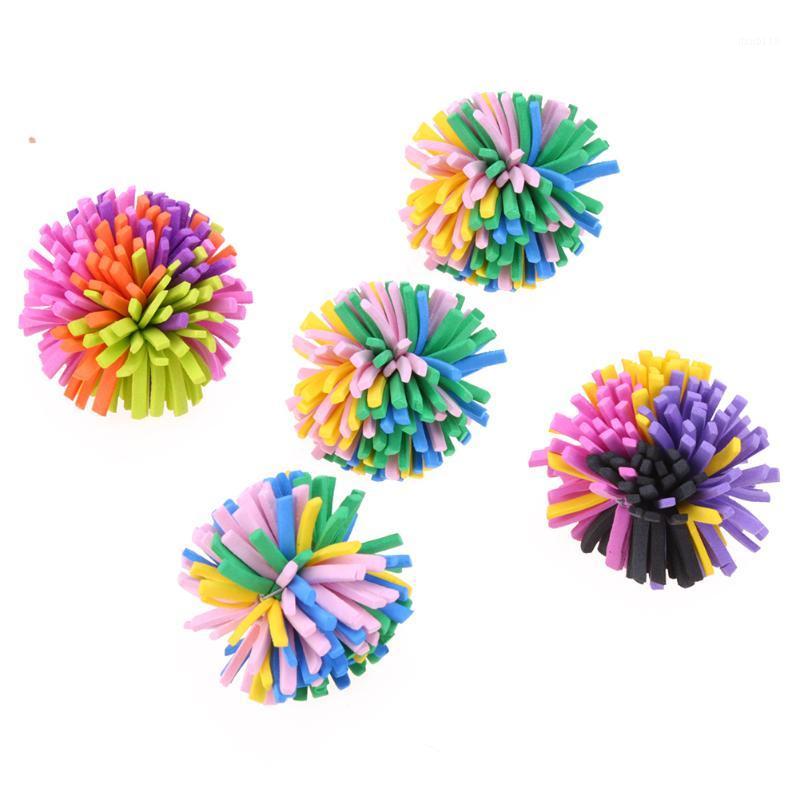 

5Pcs/Pack Plastic Colorful Cat Toys Chew Chase Pet Ball Toys for Cat Kitten Funny Playing Bubble Ball Toy Pet Supplies YH-4608751