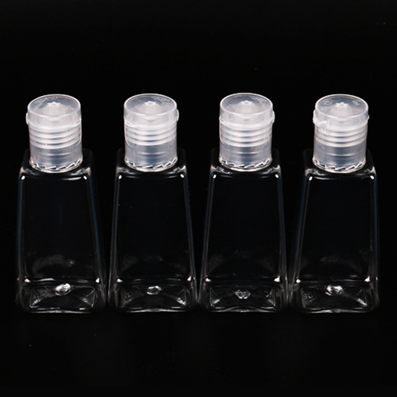 

30ML Empty Hand Sanitizer Plastic Bottle With Flip Cap Trapezoid Shape Bottle For Makeup Remover Disinfectant Liquid Sample Bottles BC B4196
