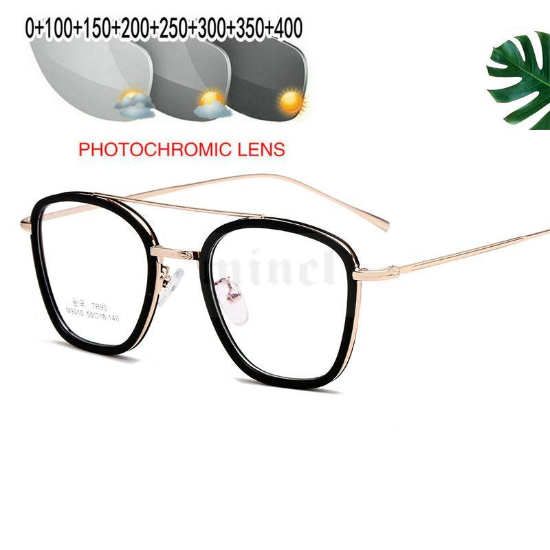 

New Photochromic Square Reading Glasses Women Men Eyeglasses Frame Clear Lens Presbyopia Reading Glasses UV FML1