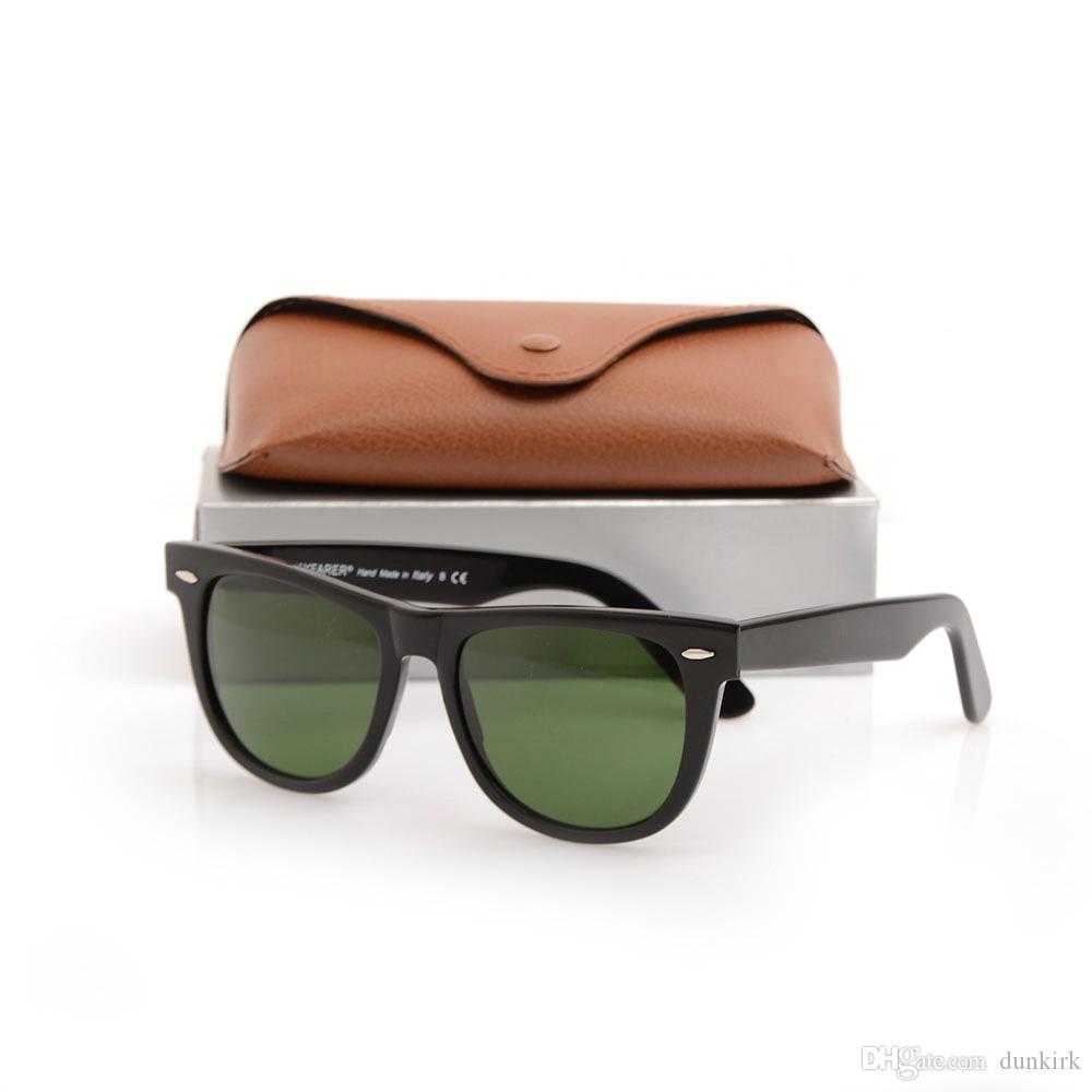 

High Quality Mens Sunglasses Wayfarers Womens Brown Sun Glasses Plank Hinge Sunglasses Metal Glasses Cases Black With Frame Phktx