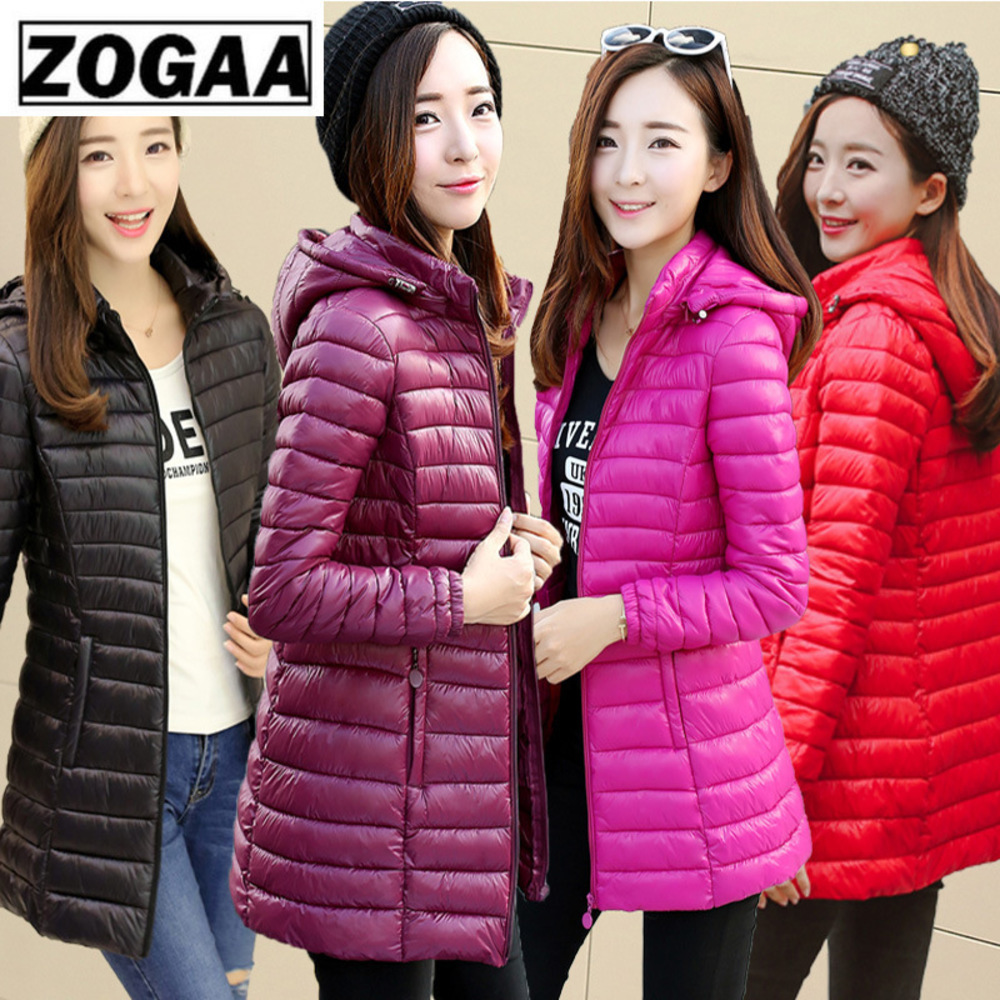 

ZOGAA Women Coat Winter Parkas Long Section Puffer Jackets Plus Size Female Casul Slim Fit Down Cotton Padded Hooded Overcoat, Black