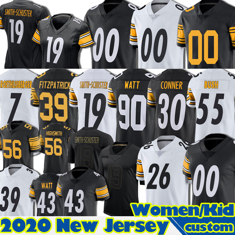 

7 Ben Roethlisberger Jersey Custom 11 Chase Claypool Troy Polamalu T.J. Watt Jerome Bettis JuJu Smith-Schuster Football Minkah Fitzpatrick, Custom kid jersey(gang)