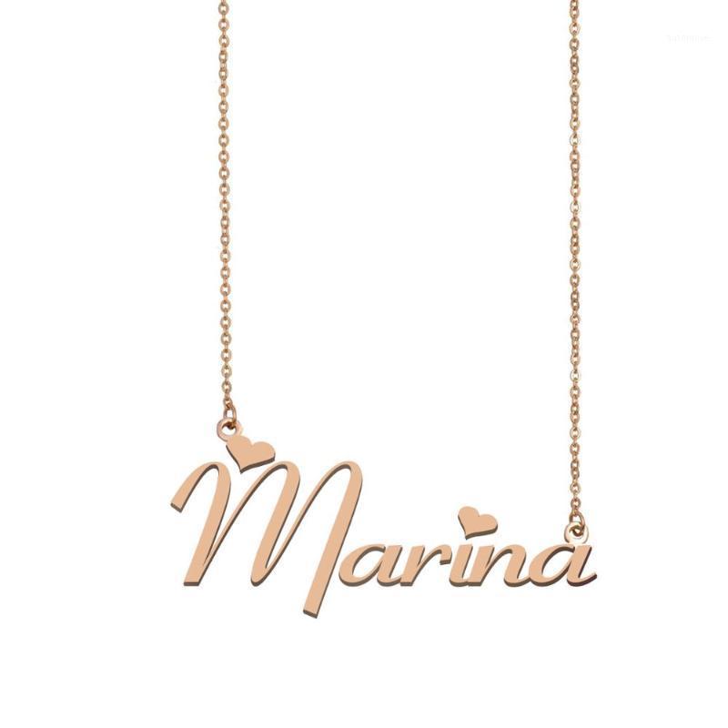 

Marina Name Necklace , Custom Name Necklace for Women Girls Best Friends Birthday Wedding Christmas Mother Days Gift1