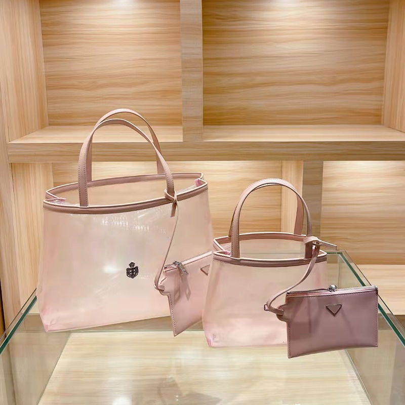 

Pink Sugao women Shoulder tote bag fashion top quality large capacity Mesh hollow bags Purses Luxury designer handbag shopping bag 2pcs/set WXZ1123-120, Grey