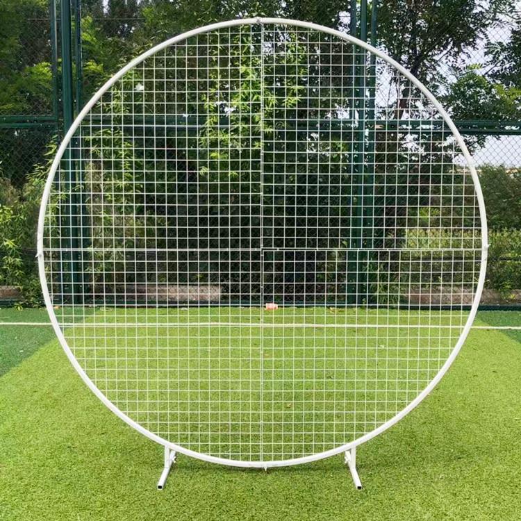 

Metal mesh circular arch wedding Arch Wedding background decorated flower balloon