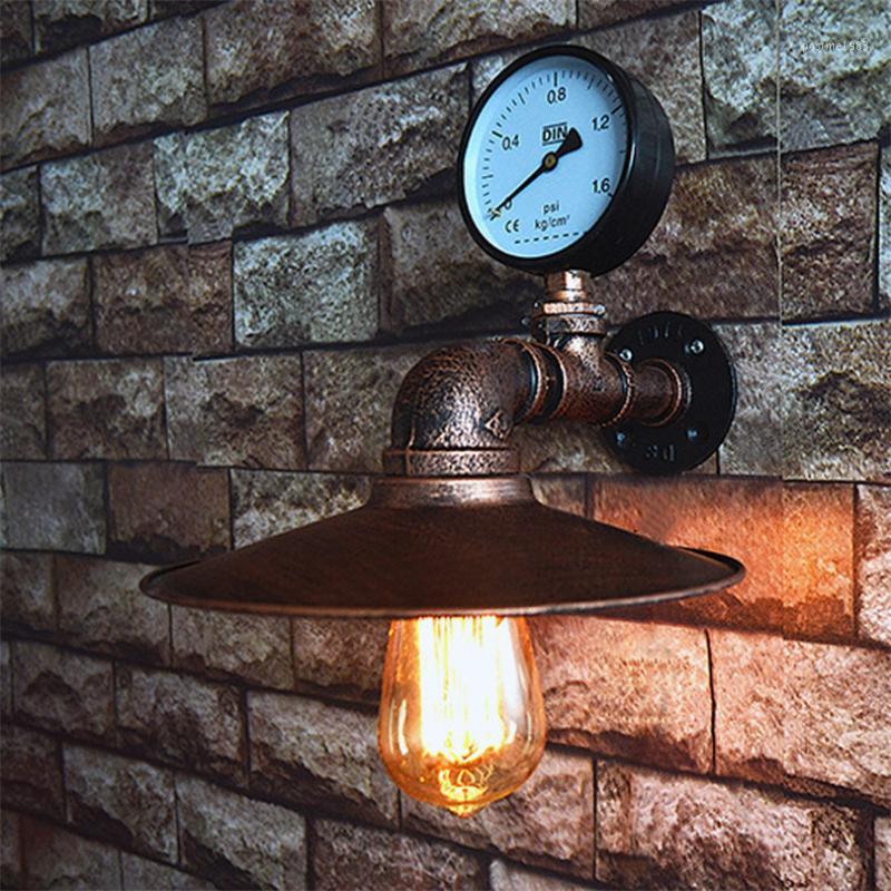 

Nordic Iron Vintage Industrial Wall Lights for Home Water Pipe Lamp Old Metal Wall Lamp Bar Cafe Sconce Light Fixture E271