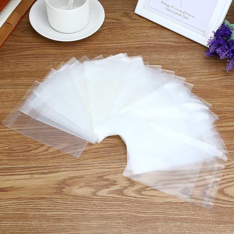 

100PCS/Lot Frosted Transparent Plastic Envelopes Multi-size Cookie Dessert Bags Self-adhesive Envelope Bag Office School Supply1