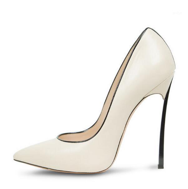 

Dipsloot Woman Patchwork Dress Shoes 12 cm High Heel Metal Heels Pumps Banquet Party Shoes Color Block Slip-on Pointed Toe Pump1, 12 cm heel