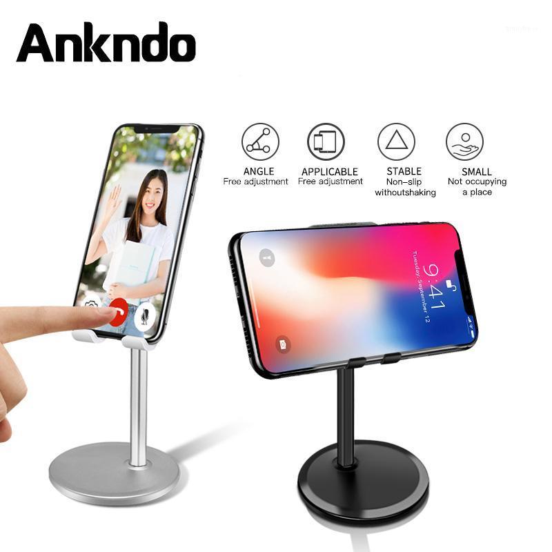 

ANKNDO Metal Mobile Phone Holder Desk Stand Tablet Support Universal Adjustable Desktop Holder For Ipad Tablets1, Silver holder