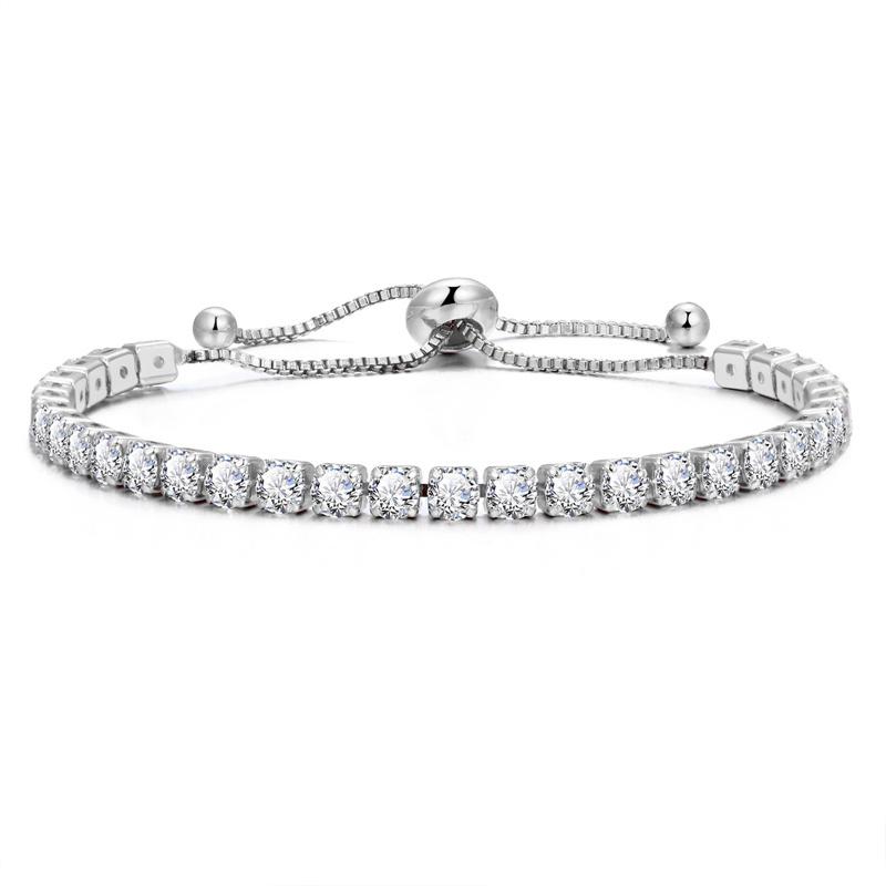 

Charm Bracelets MINHIN 10 Colors Cubic Zirconia Tennis Bracelet For Women Luxury Crystal Stone Gold Adjustable Bijoux