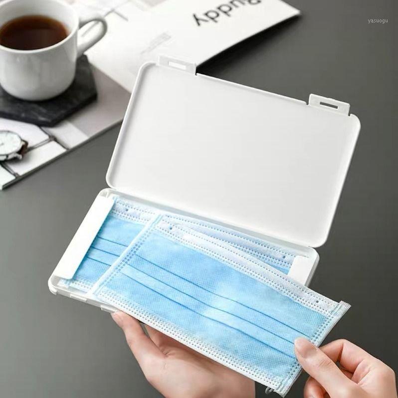

Mask storage box convenient transparent storage box with lid Japanese artifact portable with mask1