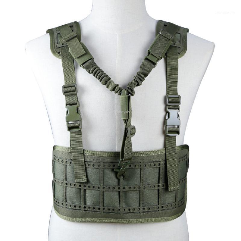 

Outdoor Shooting Vest with Detachable Gun Sling Molle Vest Tactical Combat Paintball Hunting Gun Sling Vests1, Black