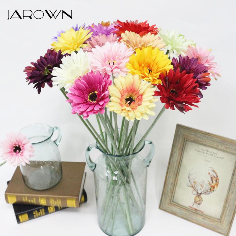 

JAROWN Simulation Gerbera Flower Branch Artificial Silk Flowers For Wedding Decoration Home Flower Arrangement Decoration