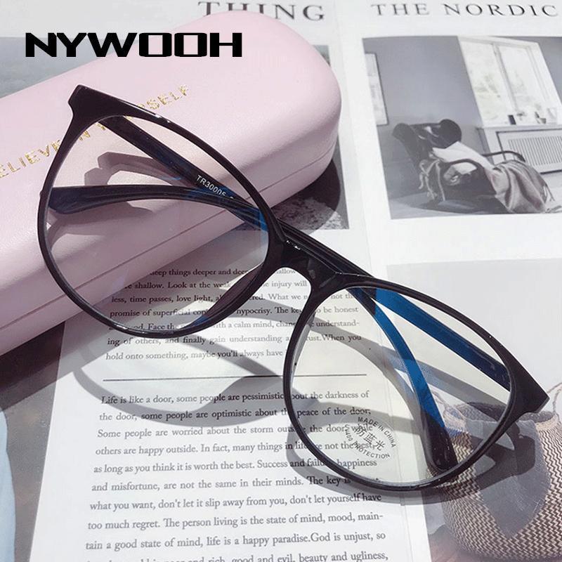 

Sunglasses NYWOOH Blue Light Blocking Computer Glasses Men Transparent Round Eyeglasses Frames For Women Gaming Optical Frame Fake Eyeglass1
