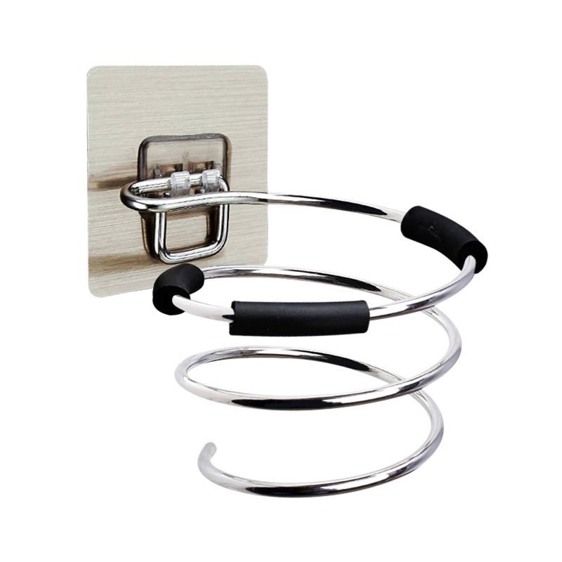 

Innovative Wall-mounted Hair Dryer Stainless Steel Bathroom Shelf Storage Hairdryer Holder For Hairdryer Bathroom Accessories