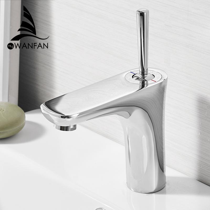 

Basin Faucets Bathroom Sink Faucet Deck Mounted Hot Cold Water Basin Mixer Taps Polished Chrome Lavatory Sink Tap 8550071