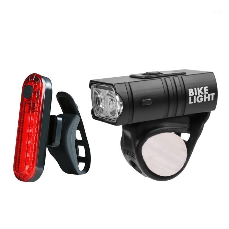 

2pcs T6 LED MTB Bike Headlight Waterproof Taillight Bike Front Headlight Rear Taillight Bicycle Warning Lights1