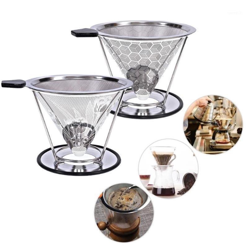 

Reusable Coffee Filter Stainless Steel Holder Metal Mesh Funnel Baskets Brew Drip Coffee Filters Dripper Drip Filter Cup1