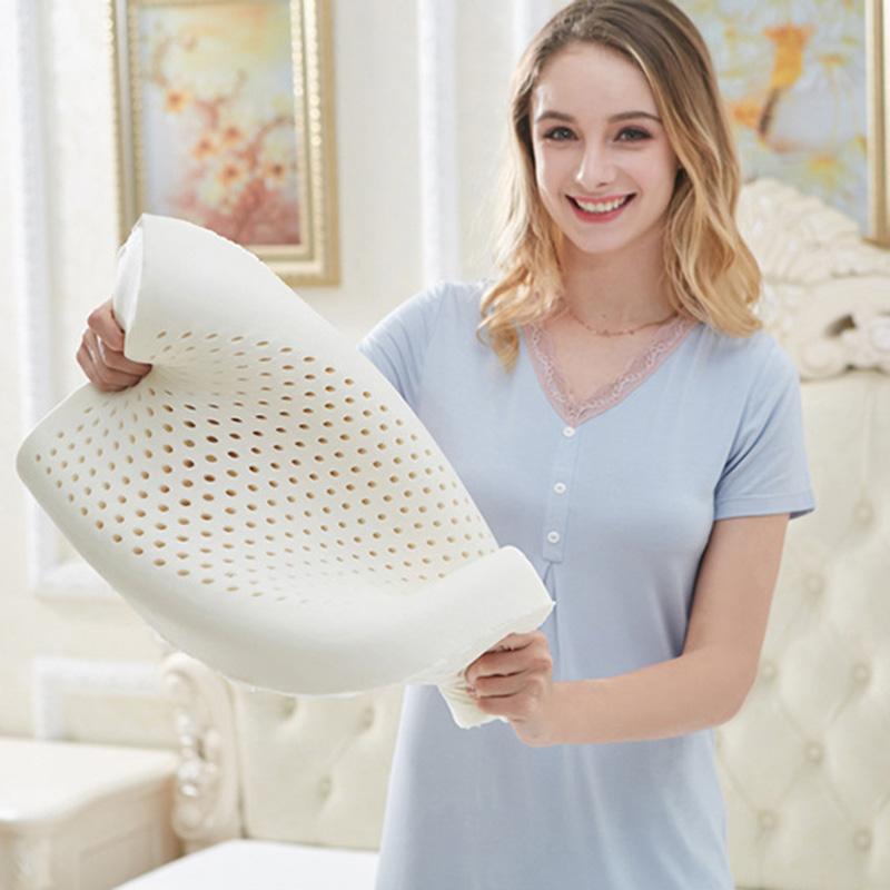 

Juwen 50x30cm Natural Latex Pillow Sleeping Bedding Cervical Massage Pillow Health Neck Bonded Head Care Memory 20