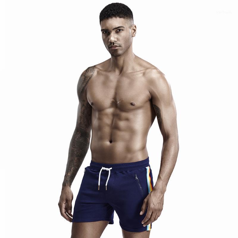 

High Quality Men's sport running GYM Short Fitness pants rainbow Cotton OutDoor Bottoms Beach Travel surfing Swimwear for Male1, White