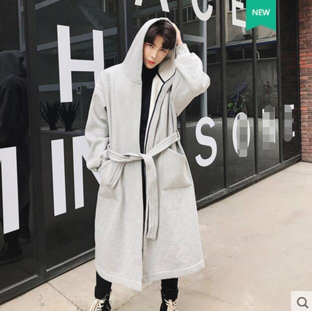 

2021 New Long Korean Version Loose Mainly in Autumn Trend of Men at Coat Knee Length Is Very Cool. EJH2, 11