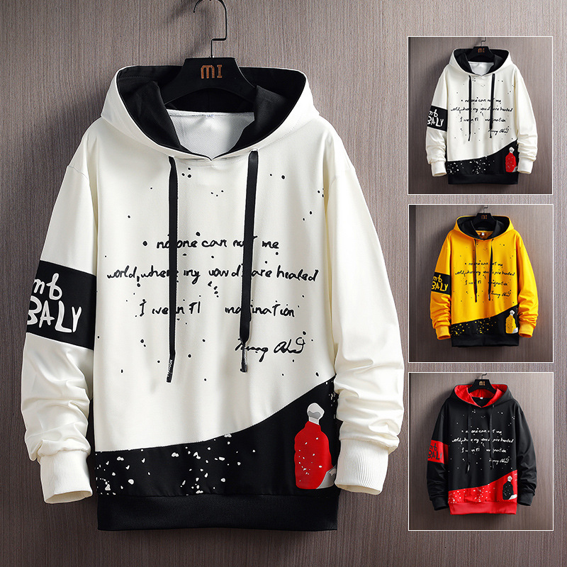 

2021 New Japan Style Casual O-neck Spring Autumn Black White Hoodie Sweatshirt Men's Thick Fleece Hip Hop High Streetwear Clothes Vtlz, 16 w063 1