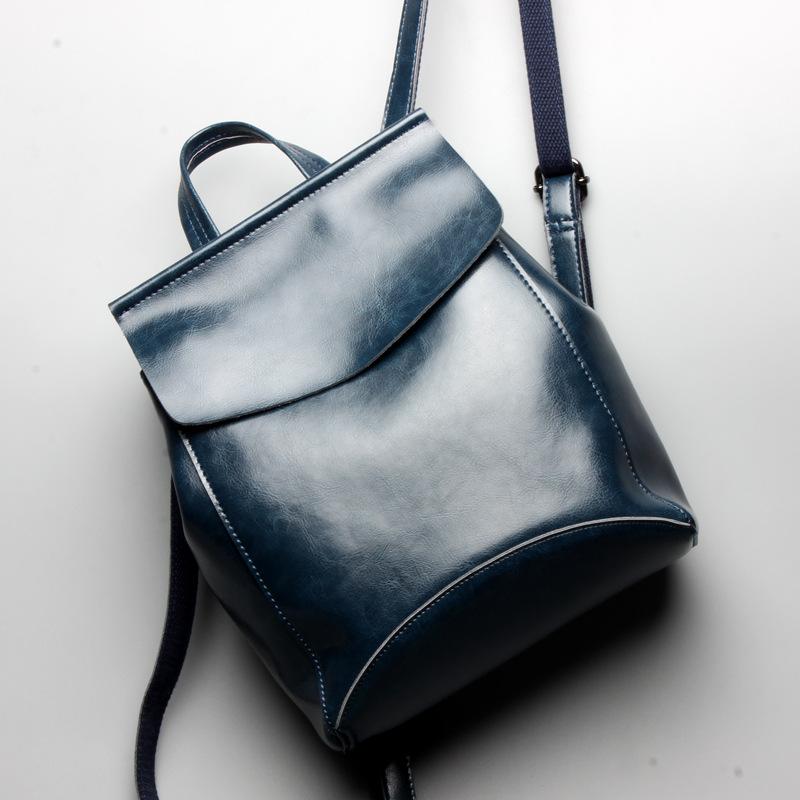

2021 New Arrival Real 100% Genuine Leather Women Backpack School Bags For Teenagers Fashion Ladies Backpack Bags, Black