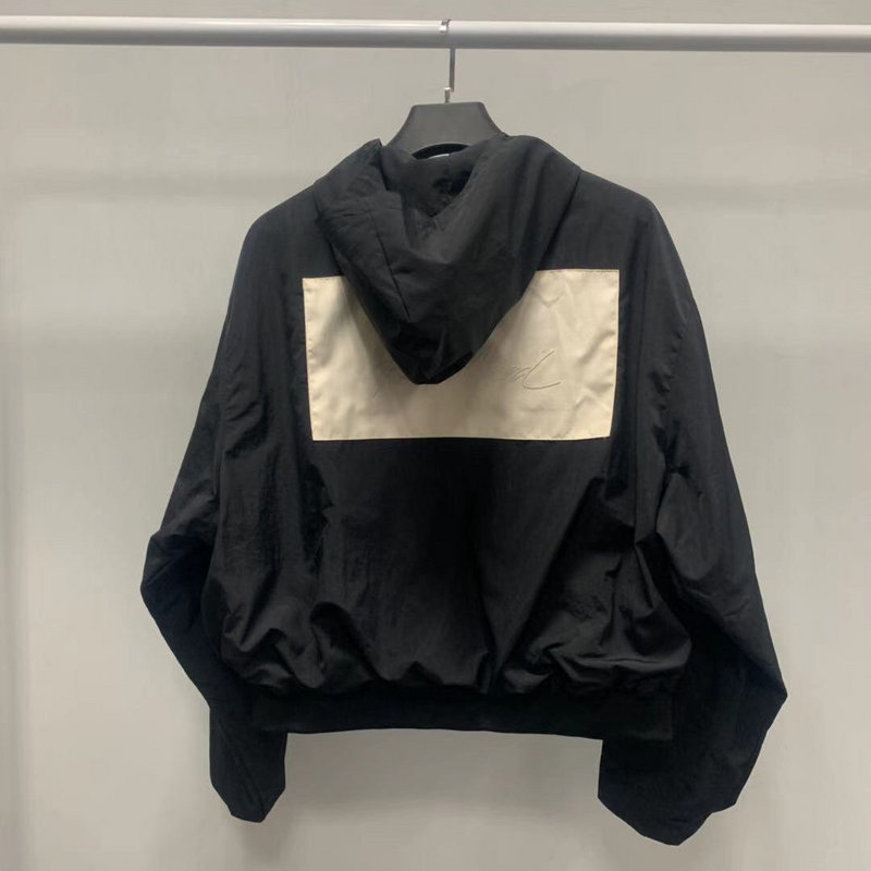 

2020 Europe America Fear Of God Signature brand collaboration designer Men FOG Embroidery Jacket Women Skin Coat Windproof Pizex Coat, Black