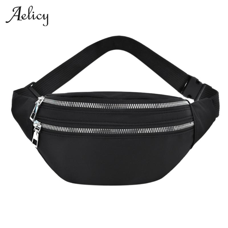 

020 New Fanny Pack For Women Waterproof Waist Bags Ladies Fashion Bum Bag Travel Crossbody Chest Bags Unisex Hip Bag Sport, Black