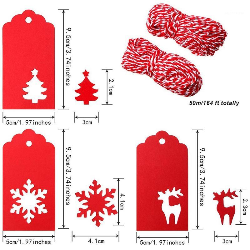 

100PCS Kraft Paper Tags Handmade/Thank You DIY Crafts Hang Tag Gift Wrapping Supplies Snowflake Labels For Christmas With Rope1