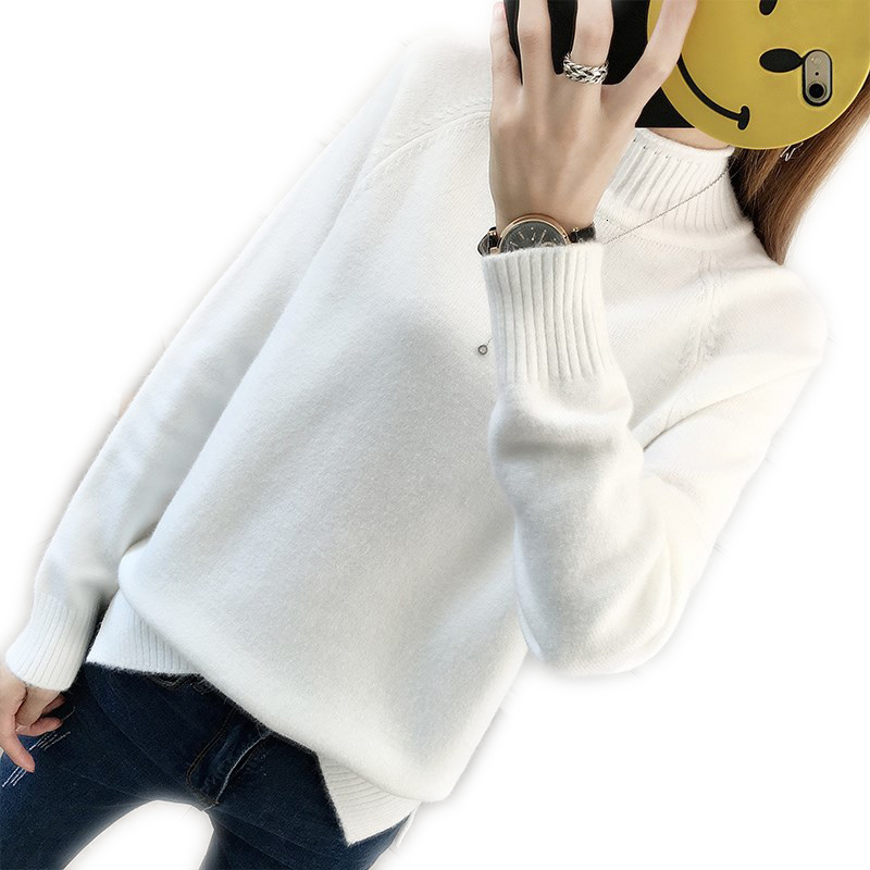 

2021 New Winter Women Sweaters Fashion Turtlenecks Sleeves Pullovers Mesh Women's Jumpers 6FAC, Khaki.