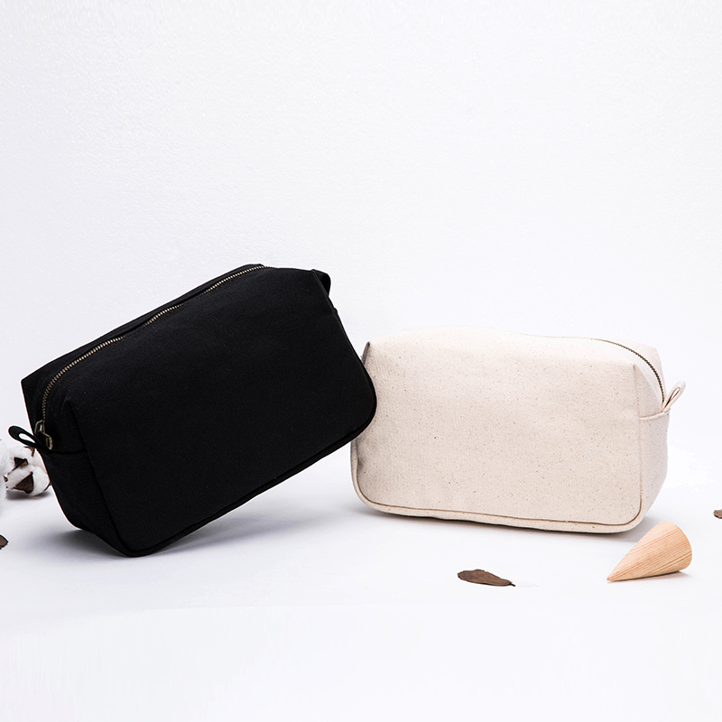 

Japanese and Harajuku simple cloth bag makeup bag, Black