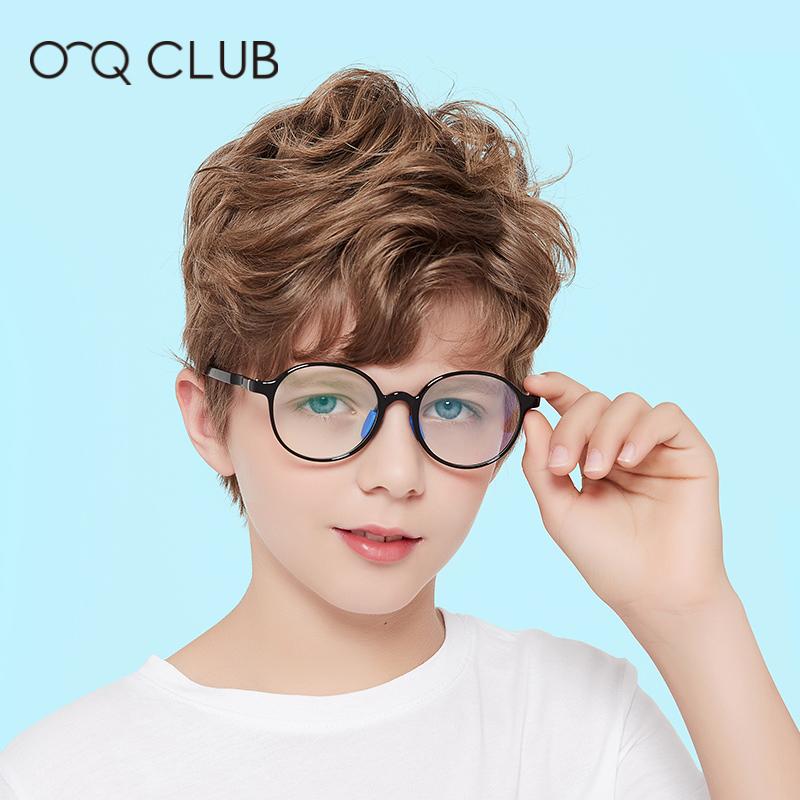 

Kids Round Glasses Children Computer Protection Eyeglasses TR90 Anti-Blue Light Blocking Glasses Flexible Soft Spectacles TR5115