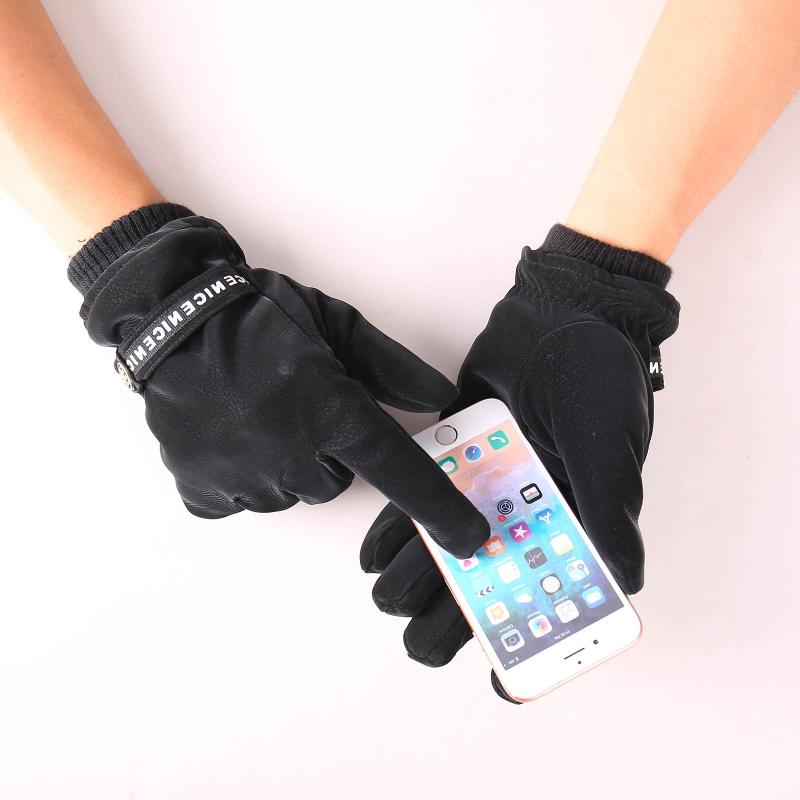 

Men Winter Motorcycle Gloves Black Cycling Gloves Full Finger Touch Screen Motocross Warm Riding Guantes Motocross