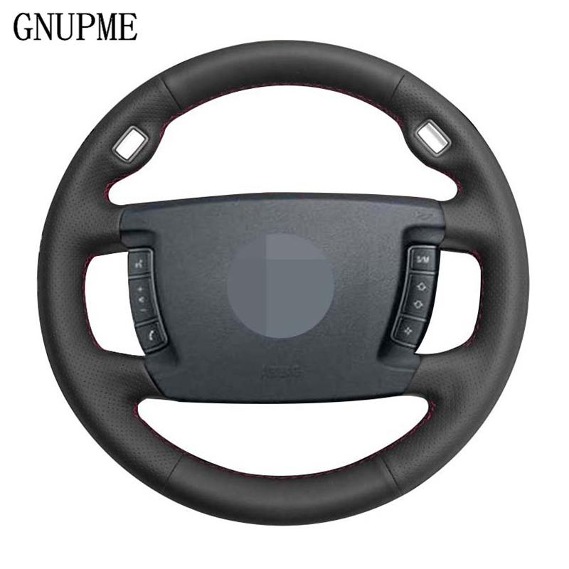 

DIY Hand-stitched Black Artificial Leather Car Steering Wheel Cover for E65 E66 2001-2008 (4-Spoke