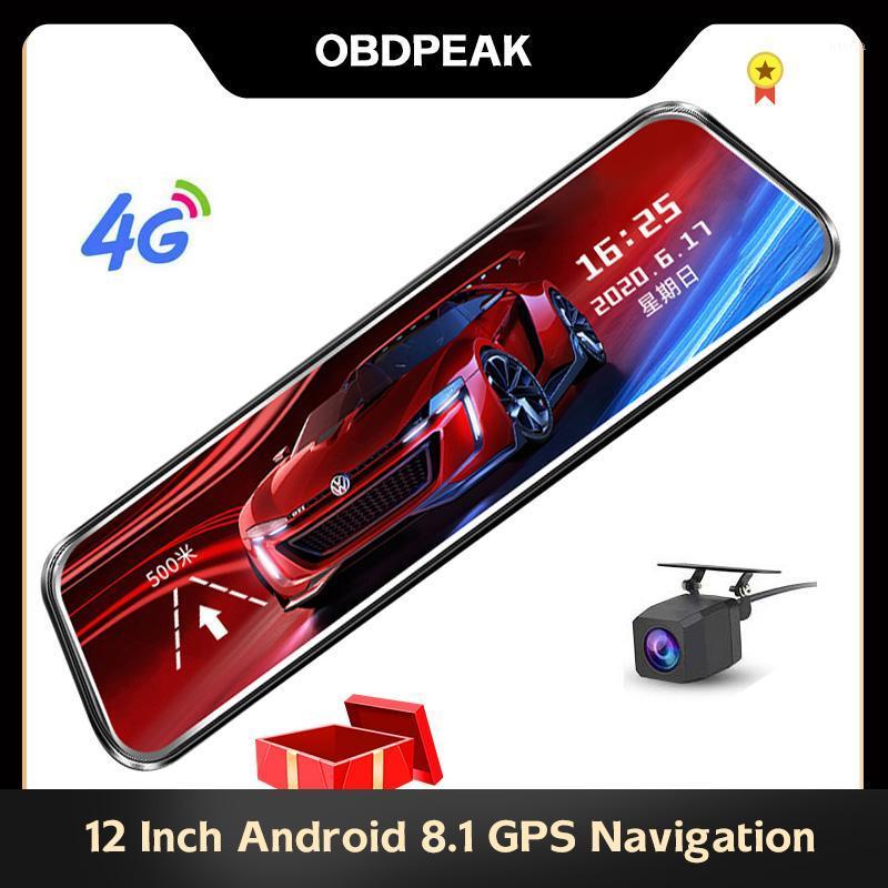 

OBDPEAK Car Dvr ADAS Dual 1080P DashCam 4G 12 inch Stream Media Android Mirror Car Rearview Mirror Super Night Rear View Cam1