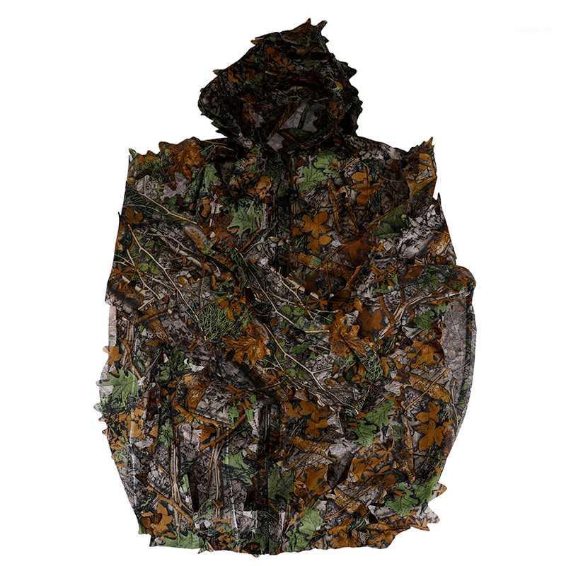 

Hunting CS Game Clothing Hunting Ghillie Suit 3D Camo Leaf Camouflage Jungle Woodland Birdwatching HOT1, As pic