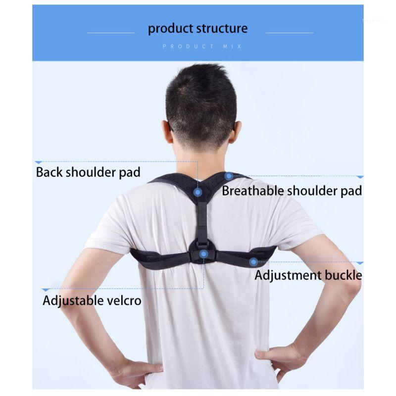 

Posture Corrector Brace Women Men Adjustable Breathable Invisible Shoulder Upper Back Clavicle Sitting Support Belt1, Black