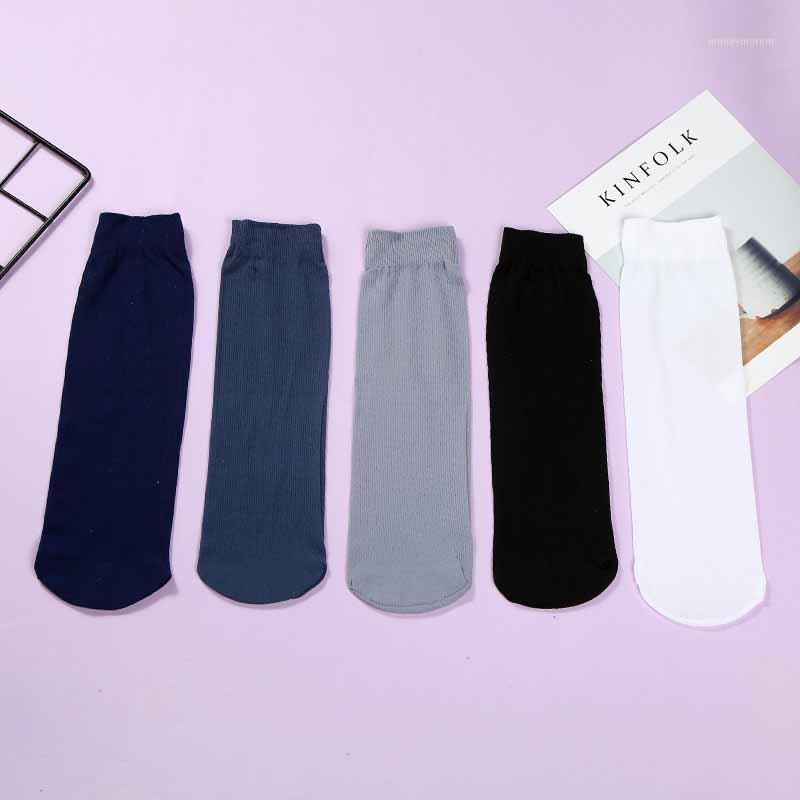 

One Time Fashion Solid Color Middle Tube Male Short Socks Men Thin Straight Mouth Deodorant Absorb Sweat Short Socks Hosiery1