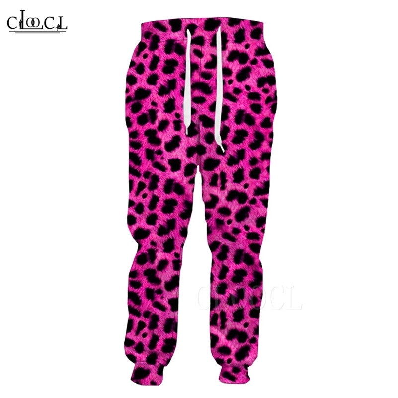 

Leopard Trousers Men/Women 3D Printed Rose Red Fashion Male Female Clothing Sweatpants Casual Streetwear Full Length Pants 201128, Trousers 1