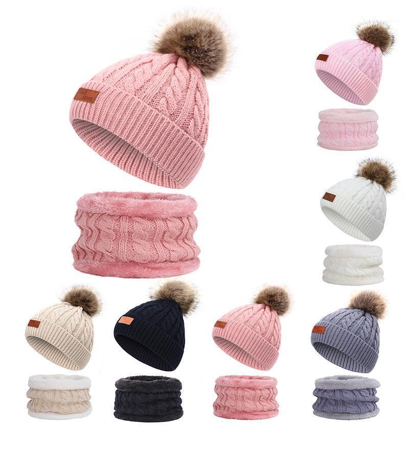 

Beanie/Skull Caps 2021 2Pcs Fashion Baby Beanies Kids Pompom Hat Set Girl Winter Boy Cap Warm Knitted 1-5 Years1, Black