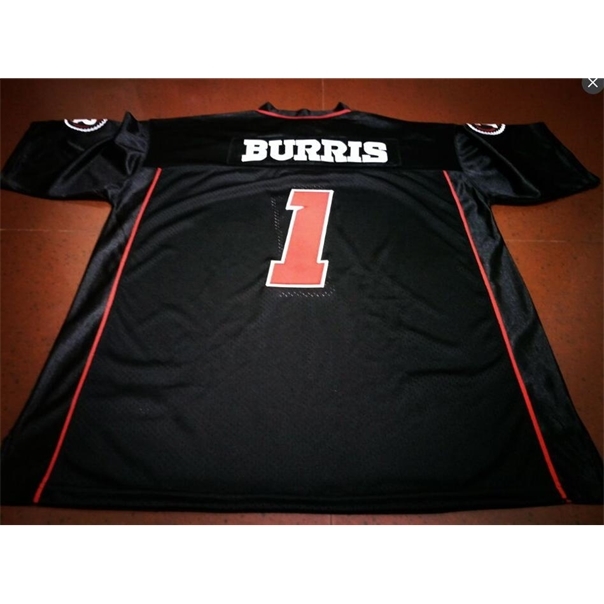 

Custom 604 Youth women Vintage Ottawa Redblacks #1 Henry Burris Football Jersey size -4XL or custom any name or number jersey, Black women s-2xl